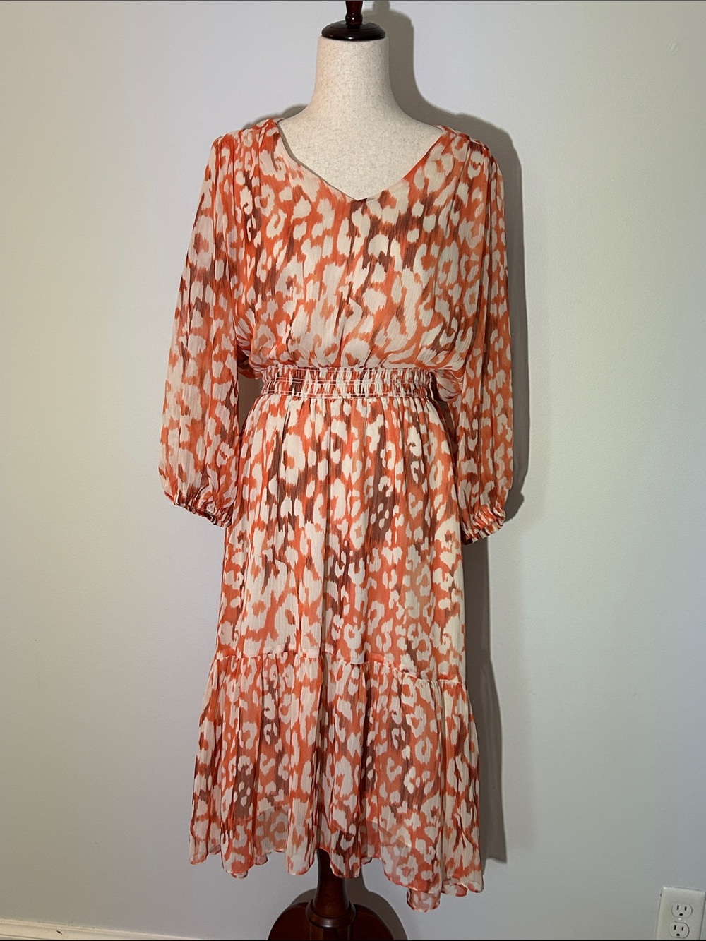 Willa Story Georgia Dress Long-Sleeve Midi Abstract
